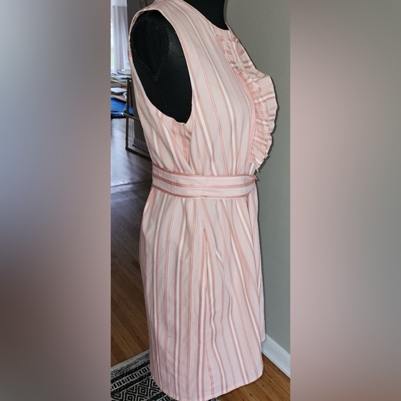 DRAPER JAMES Elegant Pink Striped Dress. Great condition - like new! - Picture 3 of 4